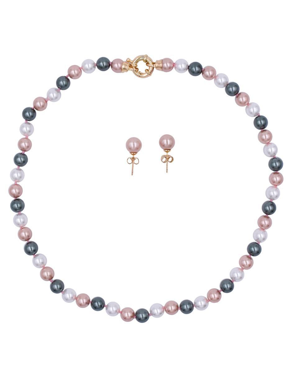 Aretes y collar "de (si aplica)" circular arette perlas de mallorca no aplica "de" perla sin kilataje sin gema