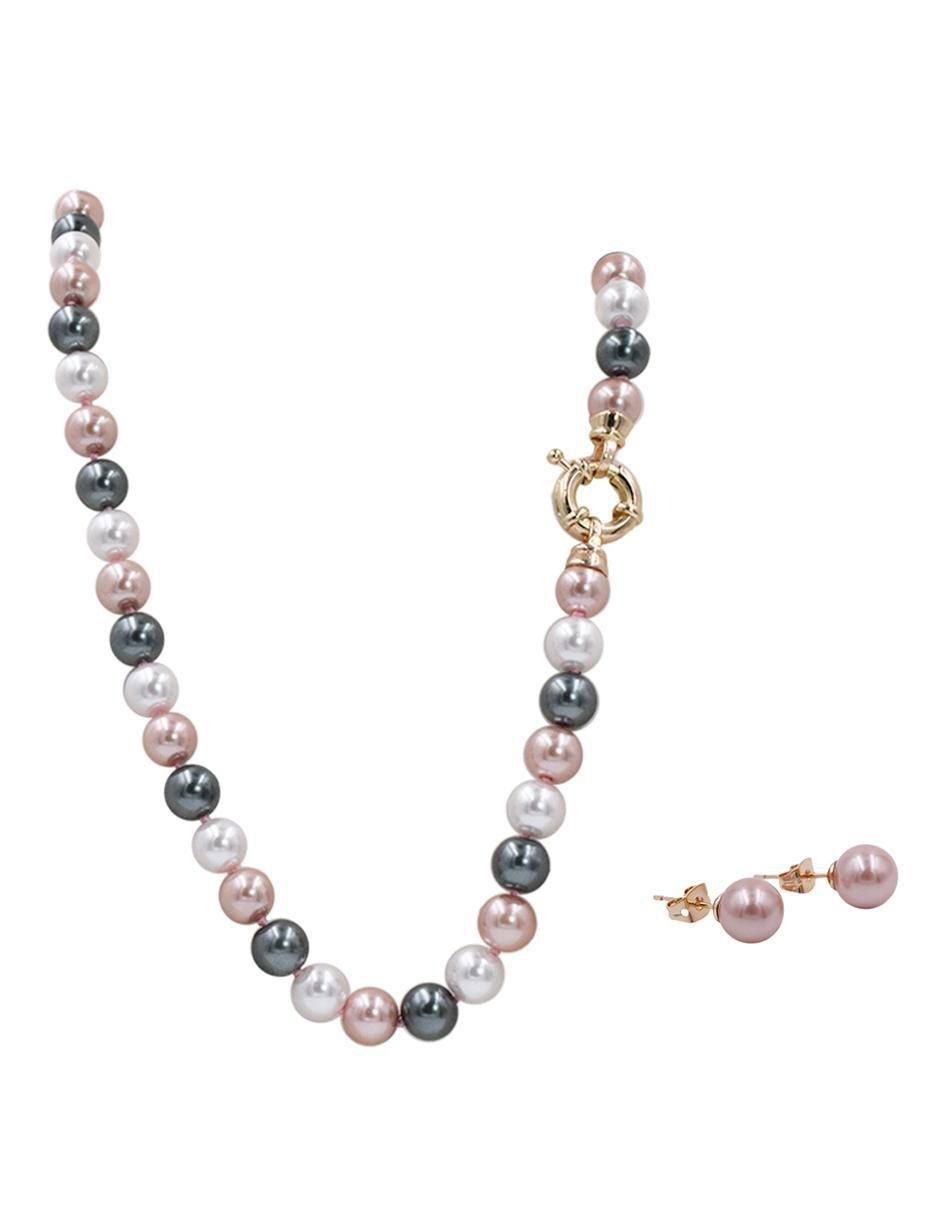 Aretes y collar "de (si aplica)" circular arette perlas de mallorca no aplica "de" perla sin kilataje sin gema