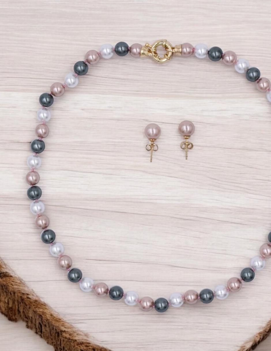 Aretes y collar "de (si aplica)" circular arette perlas de mallorca no aplica "de" perla sin kilataje sin gema