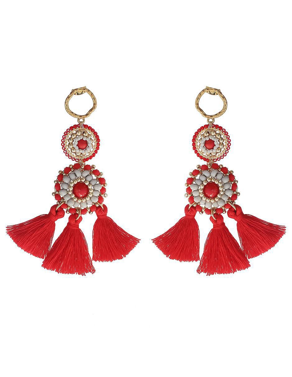 Aretes circulares con acabado chapa de oro