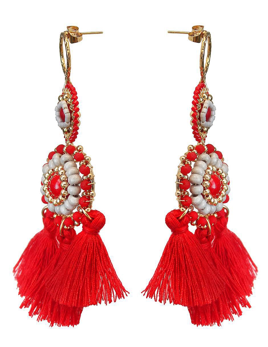 Aretes circulares con acabado chapa de oro 2