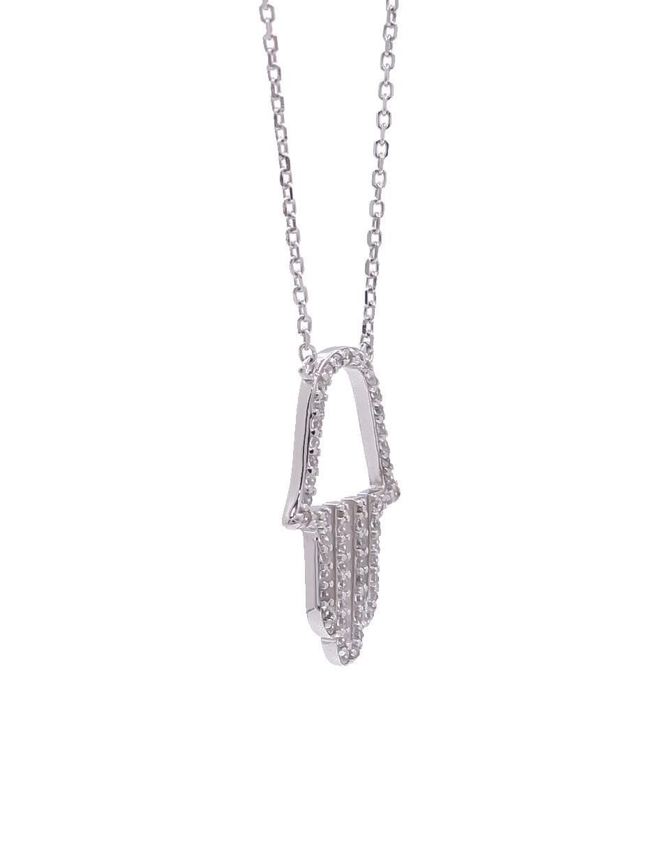 Collar con dije de mano de fátima de plata P 925 2