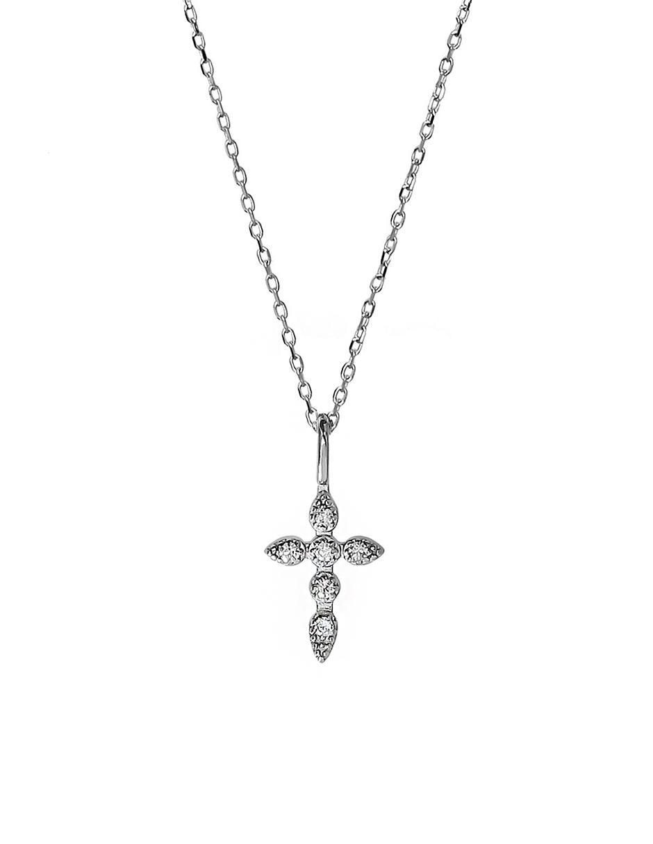 Collar de cruz de plata P 925
