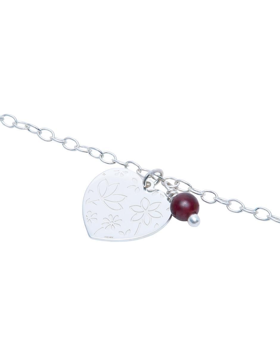 Pulsera de plata con granate p 925 Querer 2
