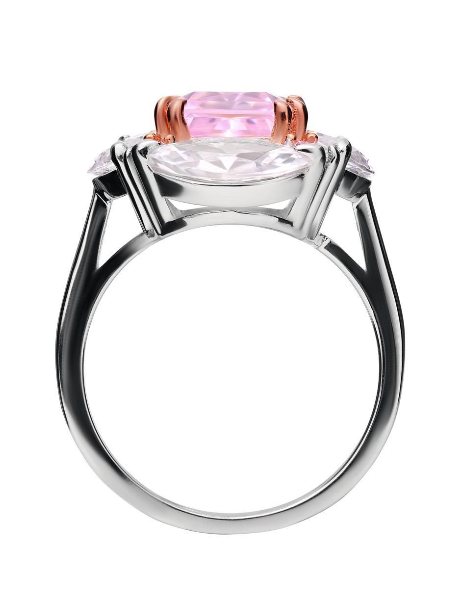 Anillo ovalado P 925 de plata zirconia 2