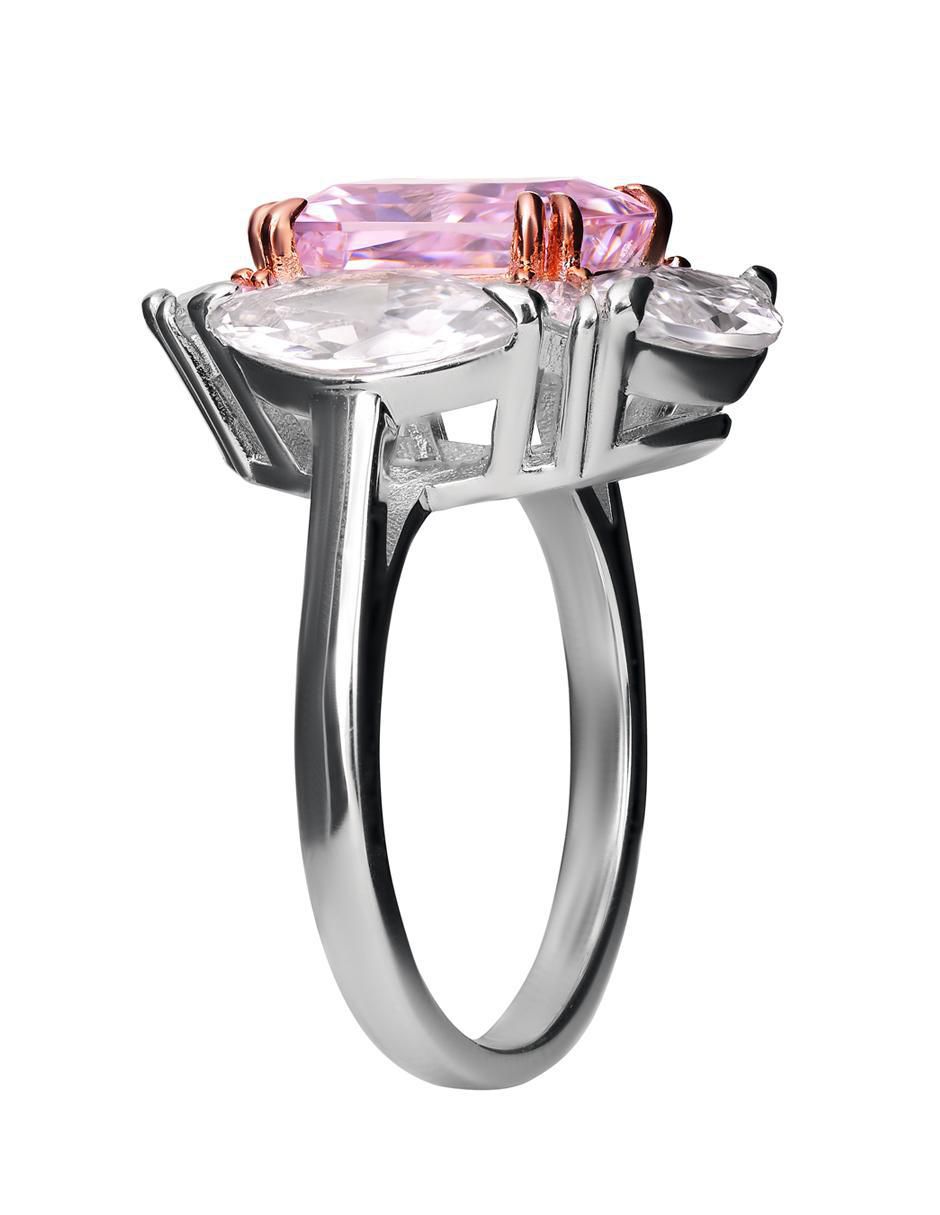 Anillo ovalado P 925 de plata zirconia 3