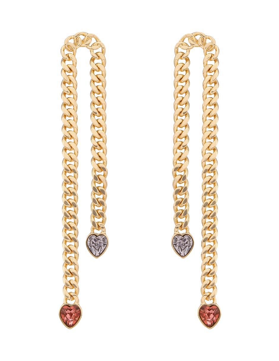 Aretes de corazón Gemme con acabado brillante cristal