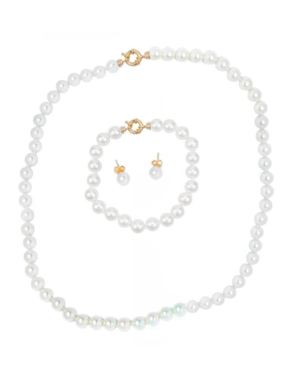 Aretes, collar y pulsera "de (si aplica)" circular arette perlas de mallorca no aplica "de" perla sin kilataje perla