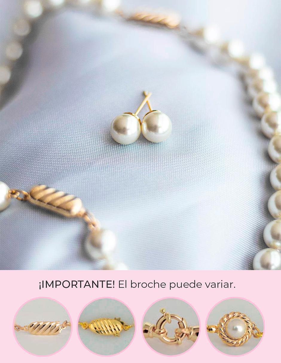 Aretes, collar y pulsera "de (si aplica)" circular arette perlas de mallorca no aplica "de" perla sin kilataje perla