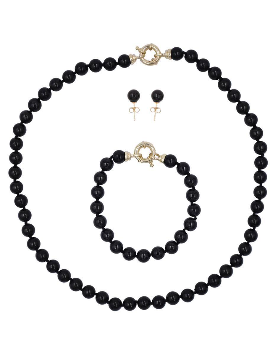 Aretes, collar y pulsera Perlas de Mallorca