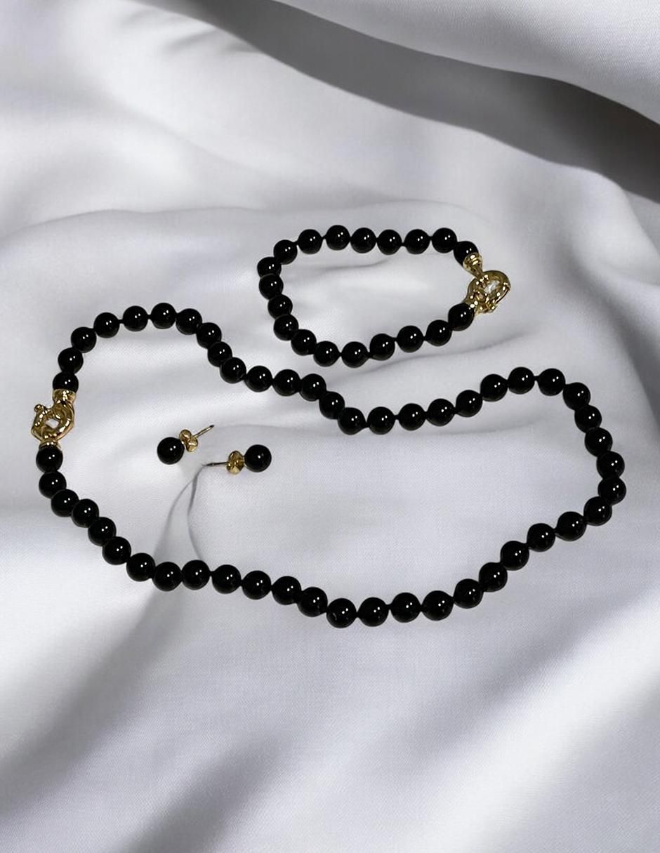 Aretes, collar y pulsera Perlas de Mallorca 4