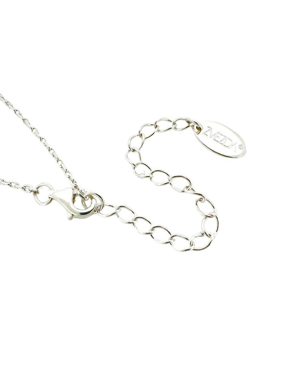 Aretes y collar de corazón de plata P 925 circonita 10