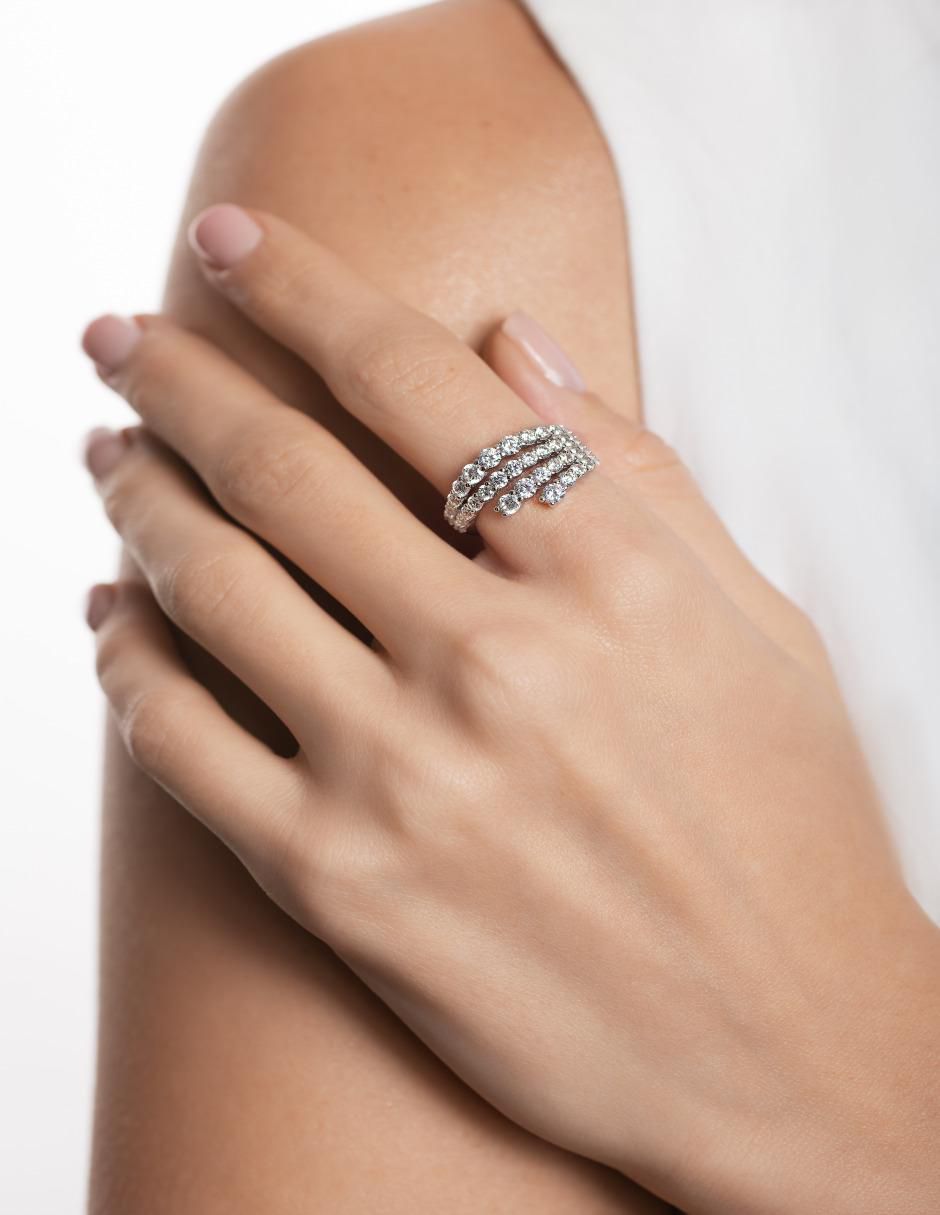 Anillo Lori P 925 de plata zirconia 4