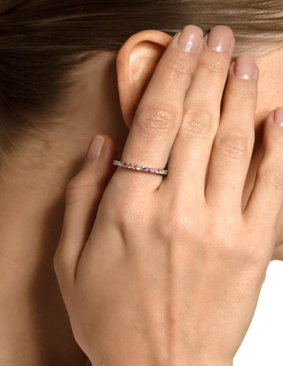 Anillo Kaide P 925 de plata zirconia 4