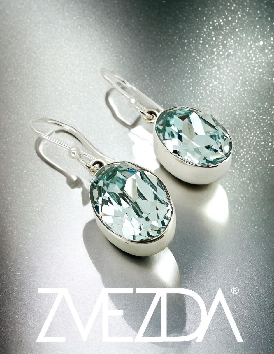 Aretes ovalados Sinestro Argenta de plata P 925 cristal