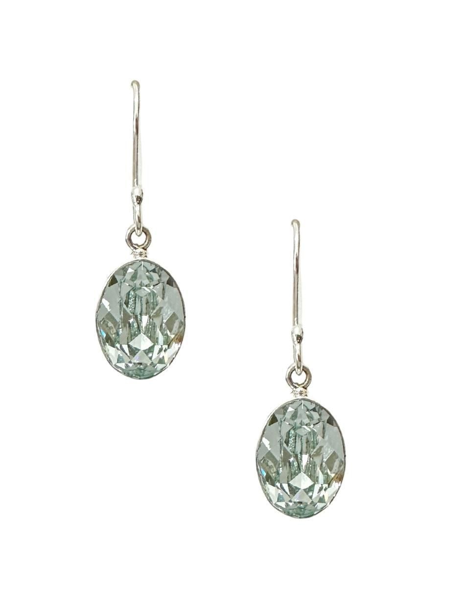 Aretes ovalados Sinestro Argenta de plata P 925 cristal