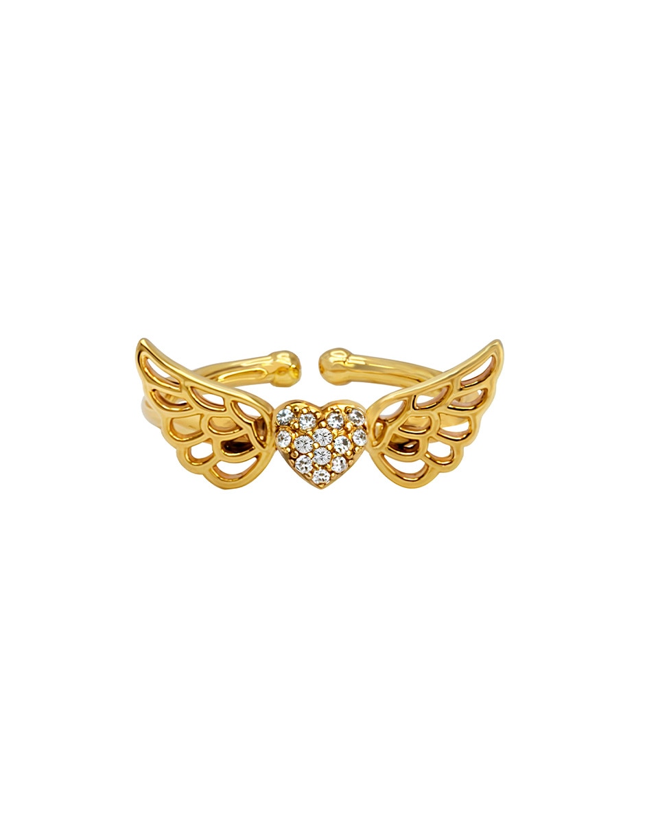 Anillo de corazón Eterna P 925 de plata circonita pavé