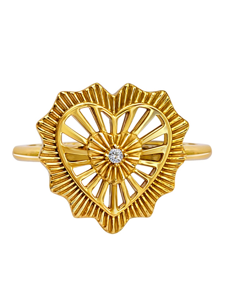 Anillo de corazón Eterna P 925 de plata zirconia pulido