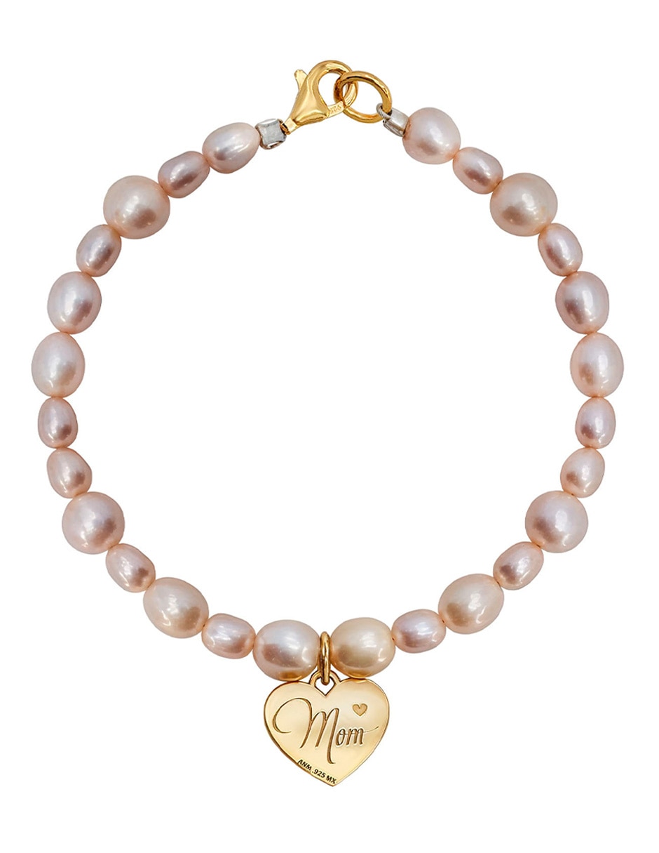 Brazalete de plata con perla p 925