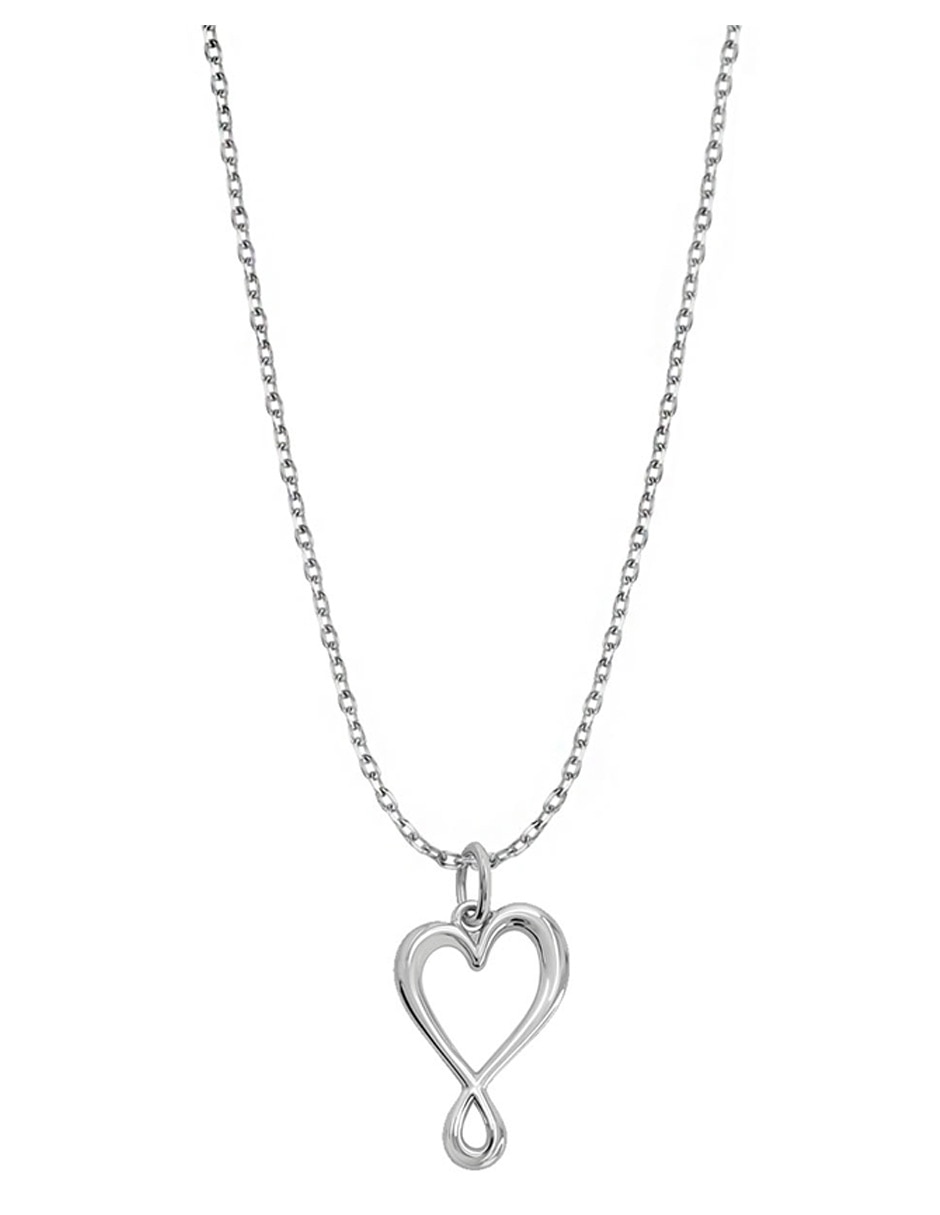 Colgante de corazón garabatos de plata P 925