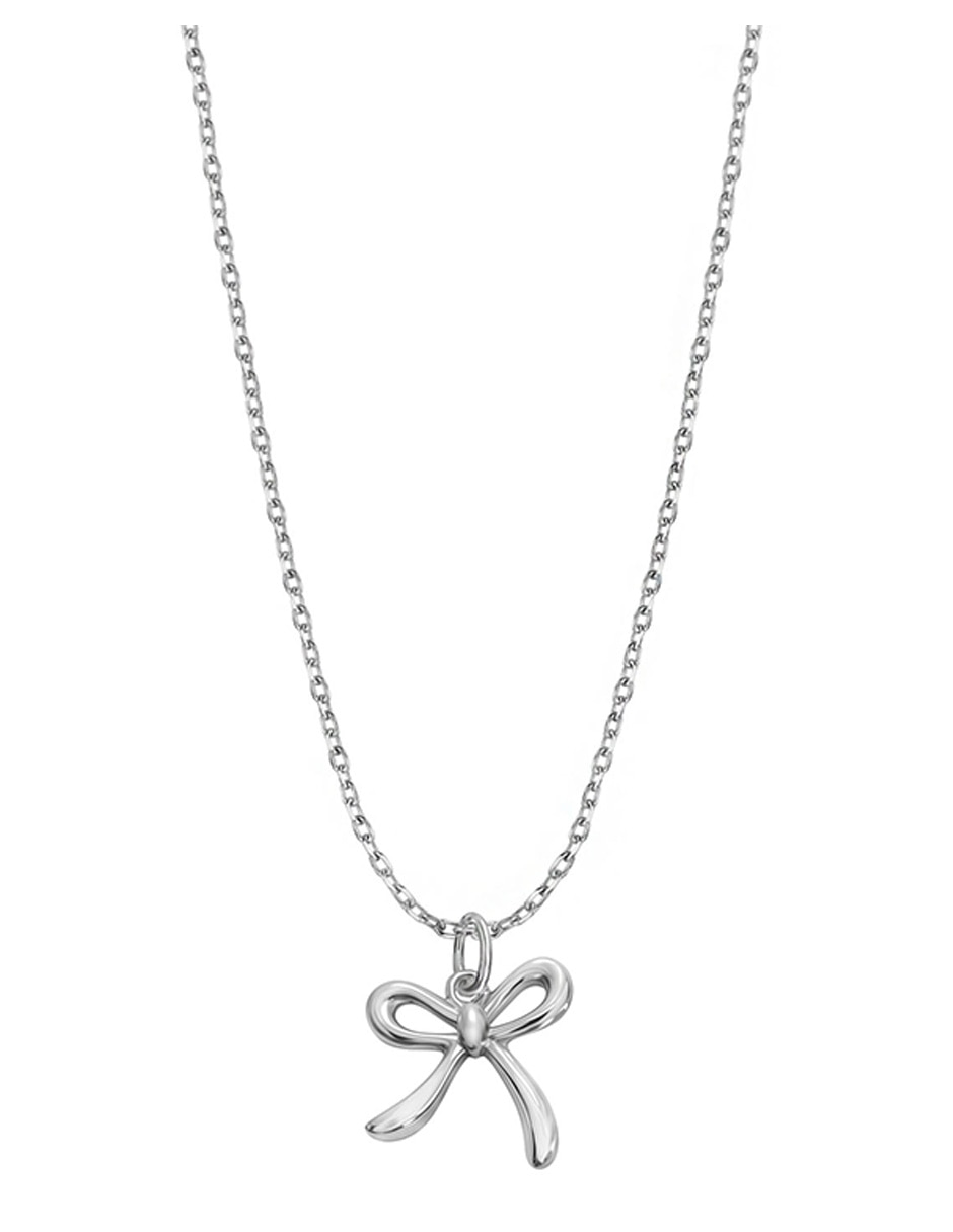 Colgante de moño garabatos de plata P 925