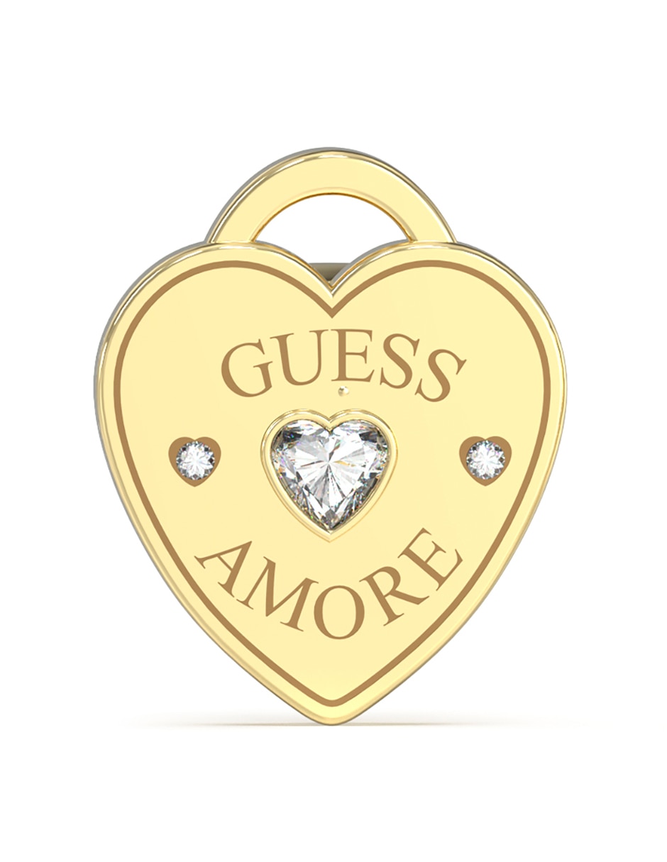 Aretes de corazón Amore con acabado brillante circonita 2