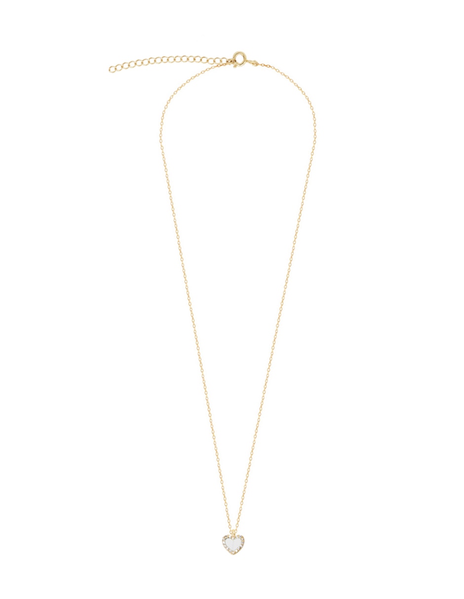 Colgante Y Dije de corazón piedra natural .925 de plata P 925 madre perla