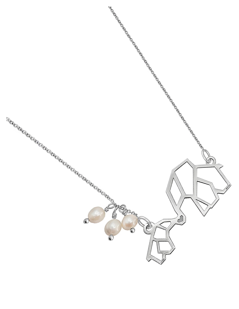 Dije de elefante origami de plata P 925 2
