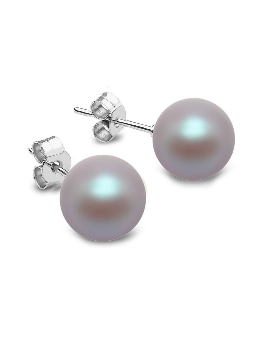 Broqueles redondos Éclair de plata P 925 perla de cristal