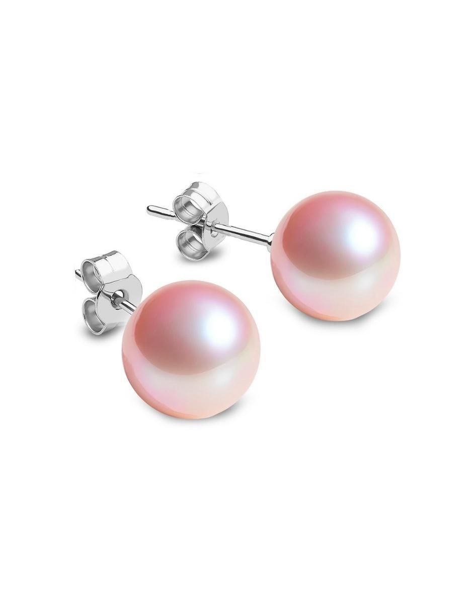Broqueles redondos Éclair de plata P 925 perla de cristal