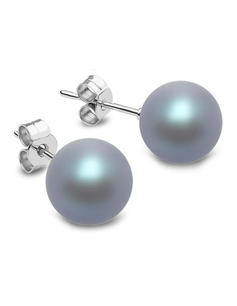 Broqueles redondos Éclair de plata P 925 perla de cristal