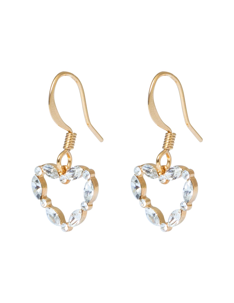 Aretes de corazón Mini Corazones con acabado brillante cristal 2