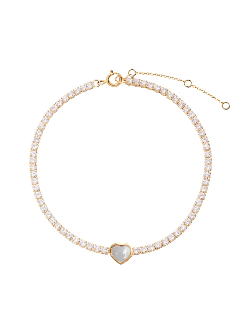 Pulsera de plata P 925 Piedra Natural con acabado brillante