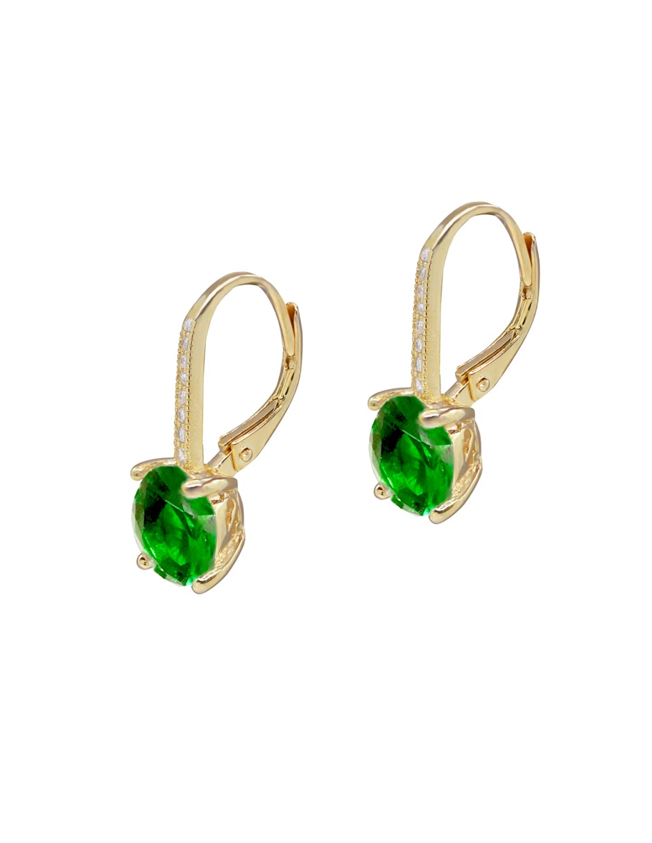 Aretes circulares Glowing de plata P 925 con acabado pavé cristal 2