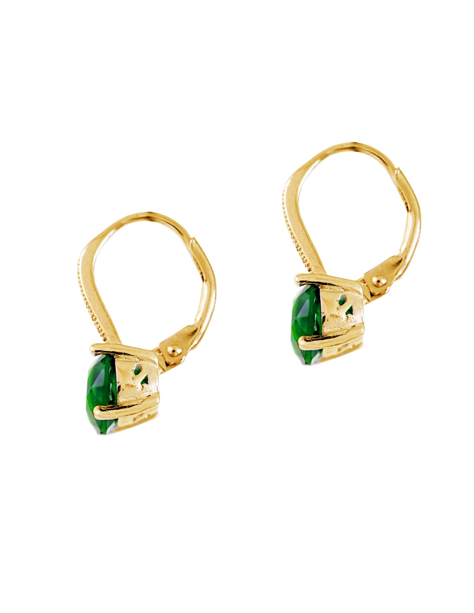 Aretes circulares Glowing de plata P 925 con acabado pavé cristal 3