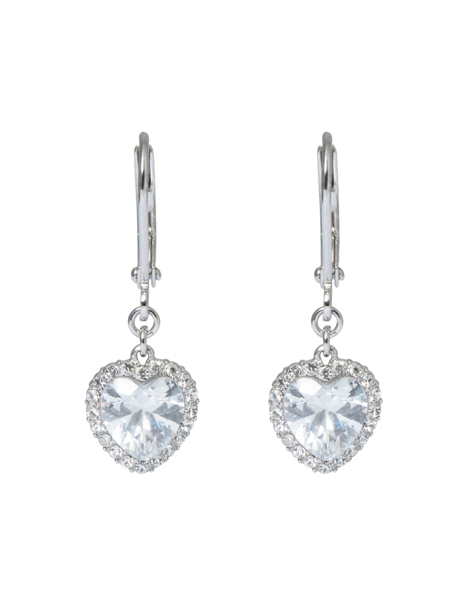 Aretes de corazón Corazón con acabado pavé cristal