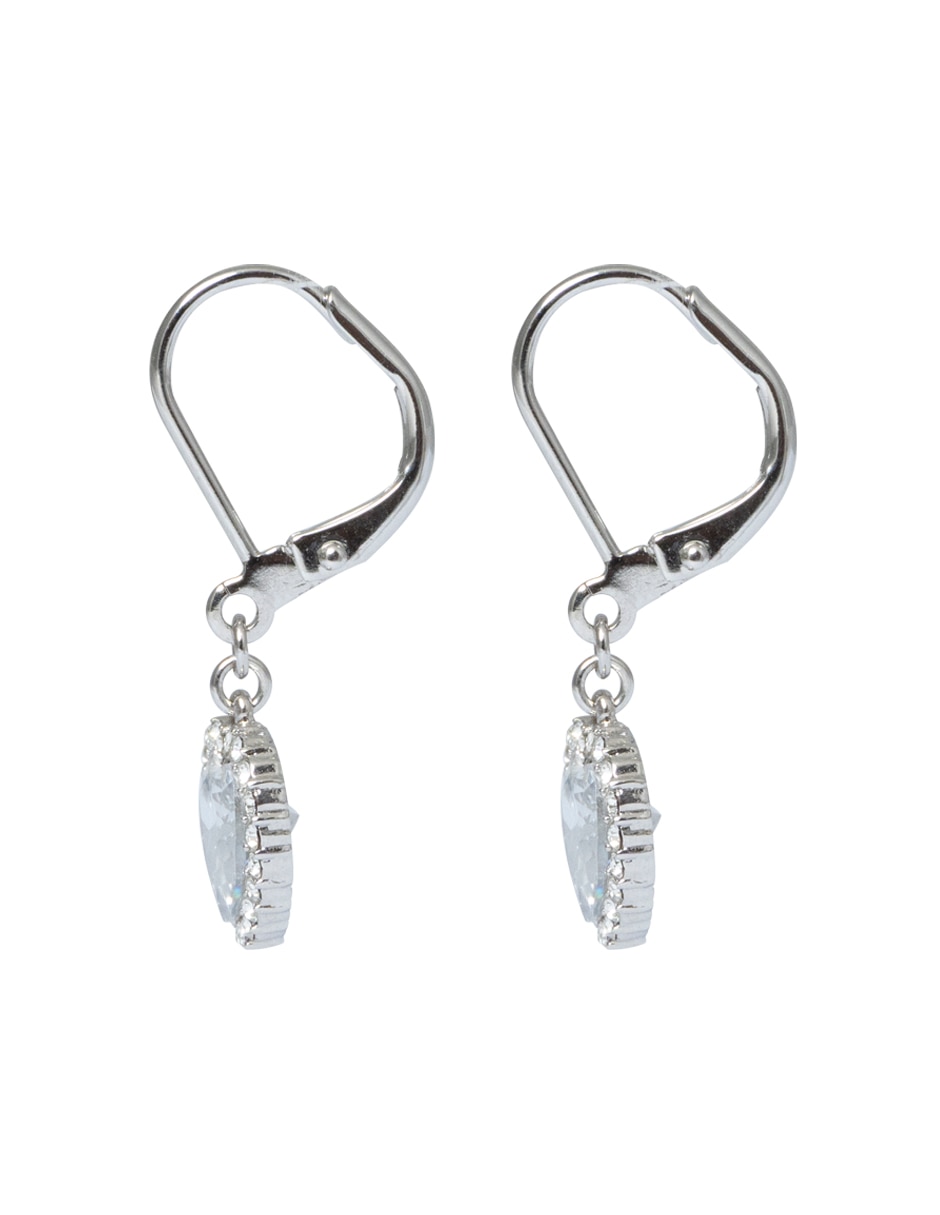 Aretes de corazón Corazón con acabado pavé cristal 3