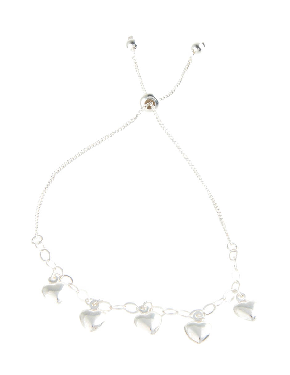 Pulsera de plata P 925 Corazón con acabado brillante