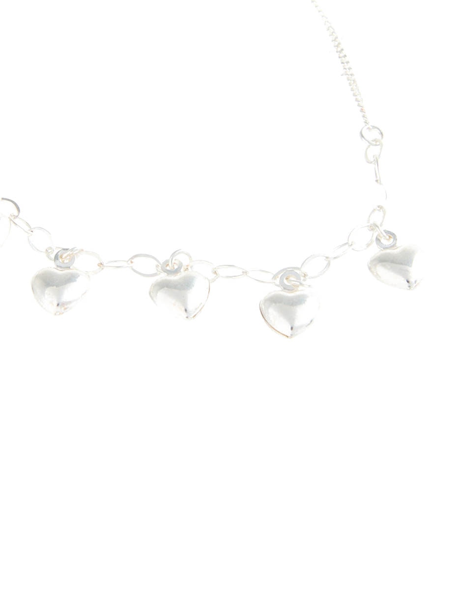 Pulsera de plata P 925 Corazón con acabado brillante 2