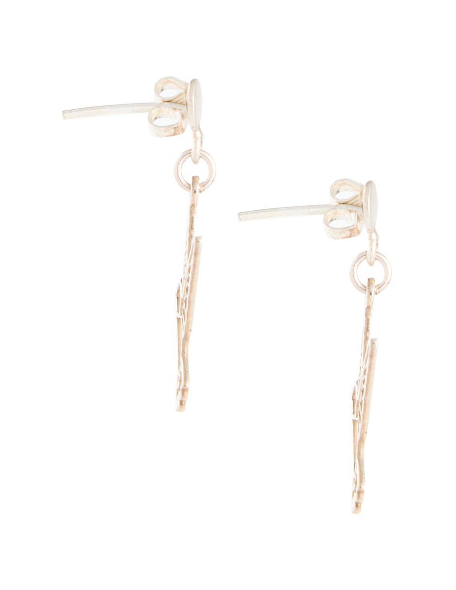 Aretes de colibrí Corazón de plata P 925 con acabado brillante 3