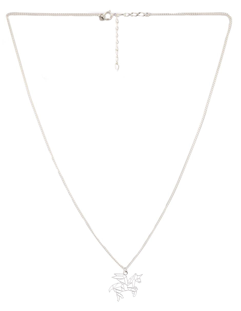 Collar con dije de unicornio de plata P 925 2