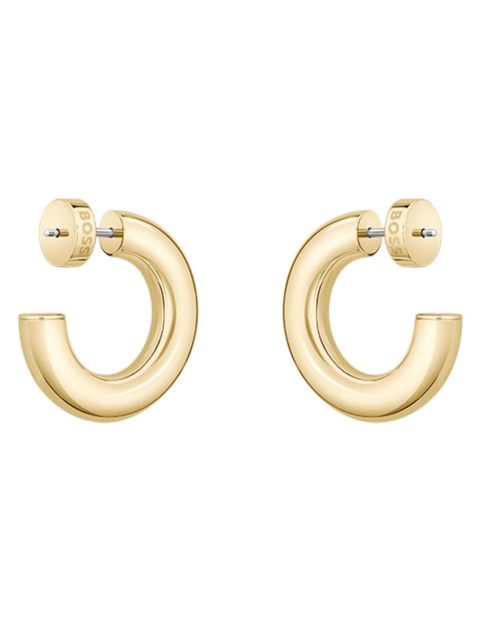 Aretes circulares Alive con acabado brillante cristal 3