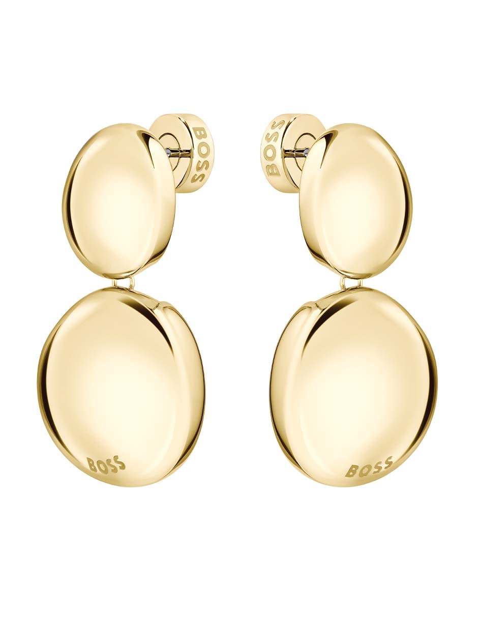 Aretes ovalados Nugget con acabado brillante