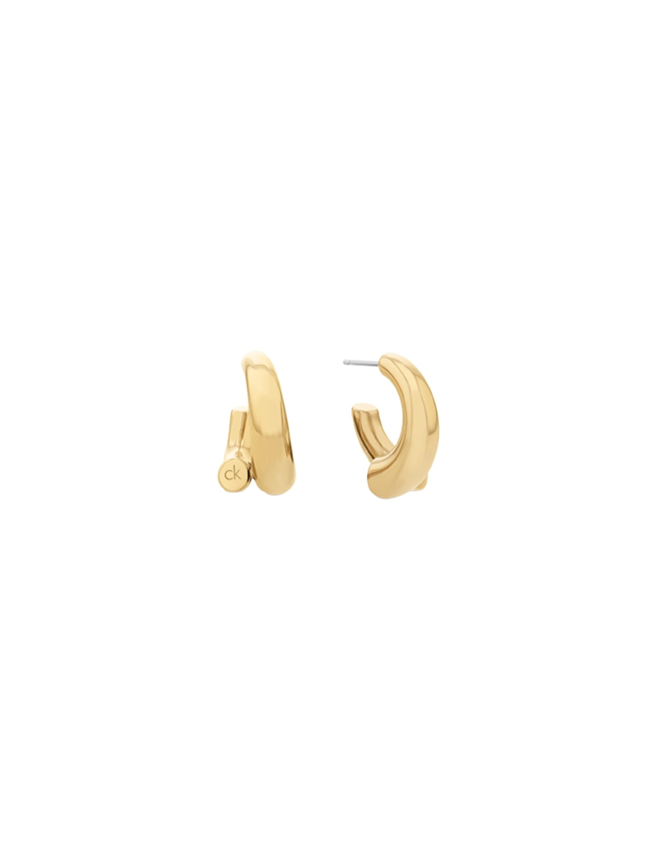 Aretes circulares Ck Spiral con acabado brillante