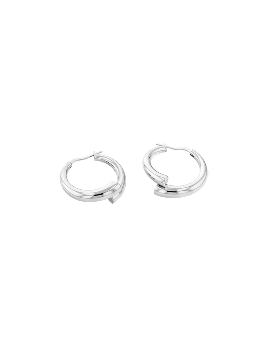 Aretes circulares Ck Spiral con acabado brillante 2