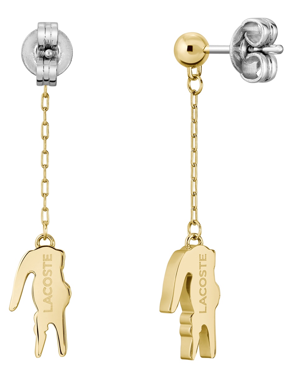 Aretes Crocodile con acabado brillante 2