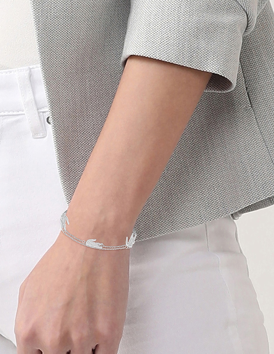 Brazalete Crocodile con acabado brillante 4