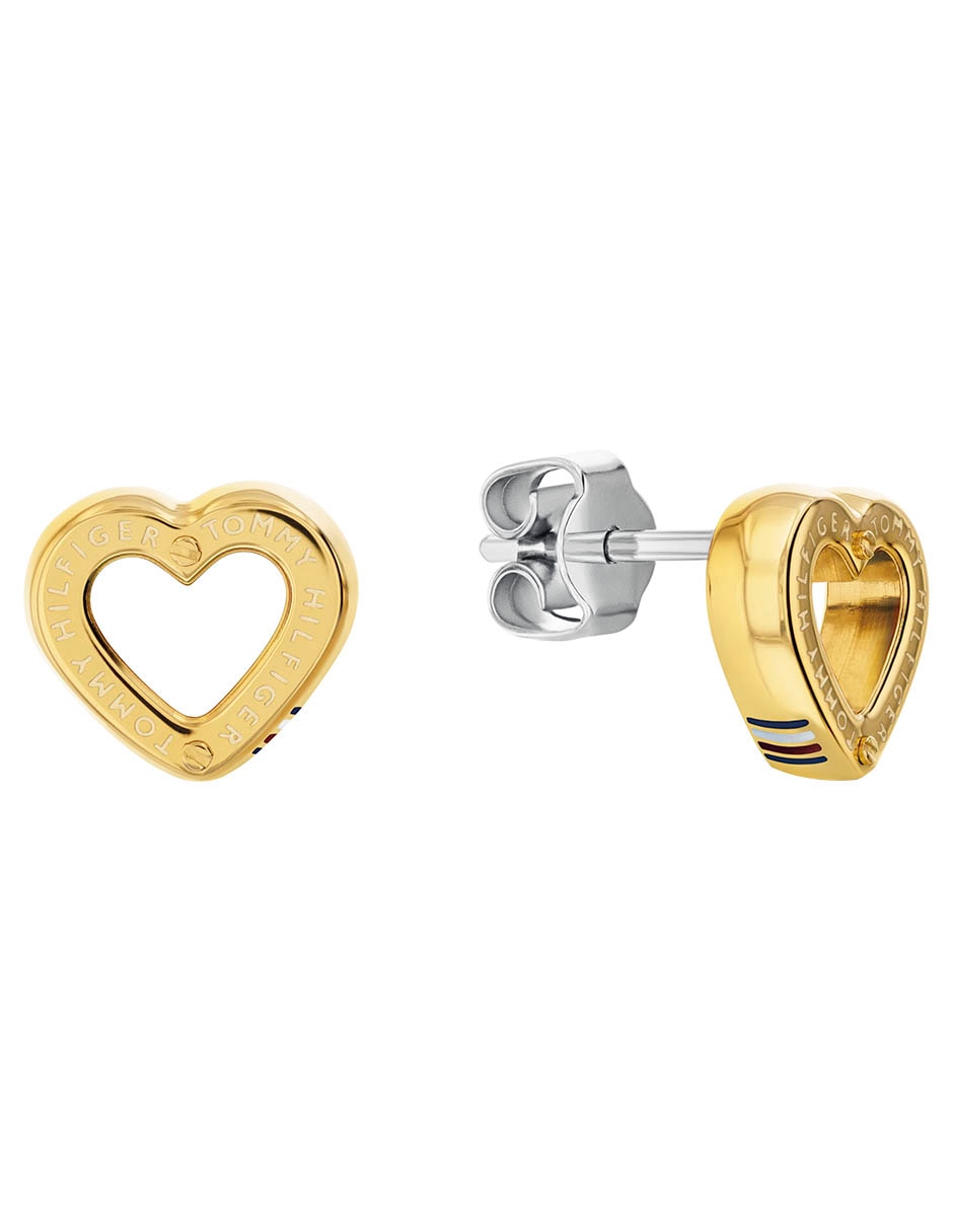 Aretes de corazón Toggle Heart con acabado brillante