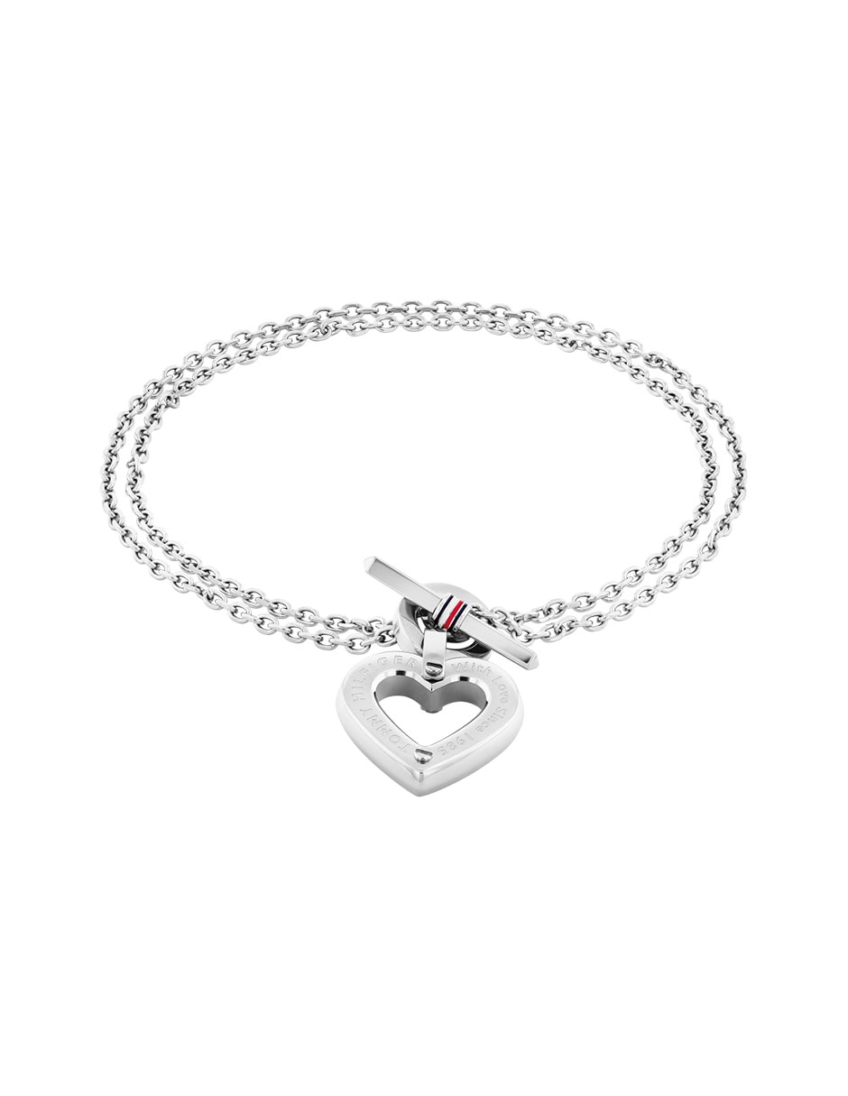Pulsera Toggle Heart con acabado pulido
