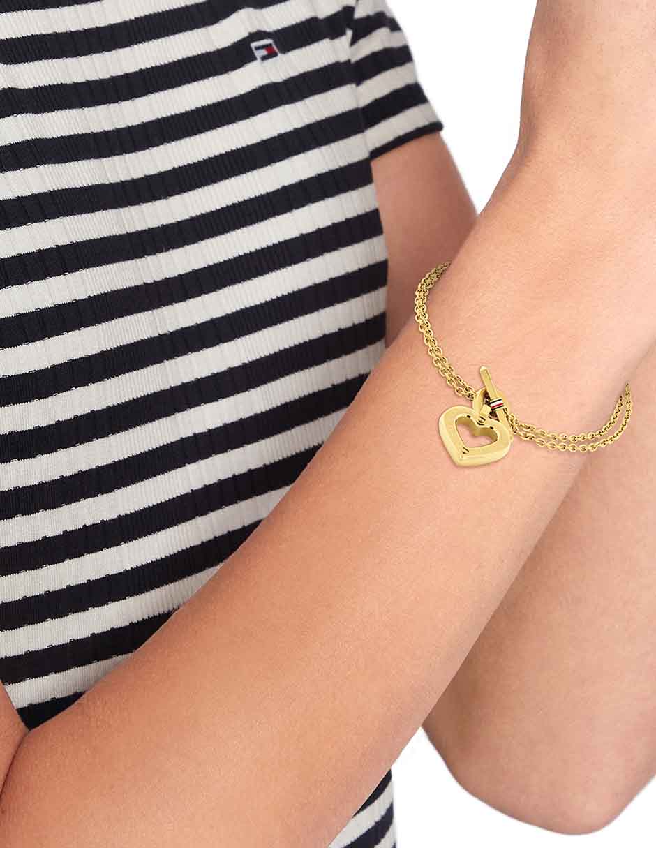 Pulsera Toggle Heart con acabado brillante 3